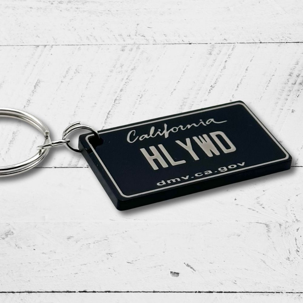 California License plate keychain souvenir tags - Harkak Creative
