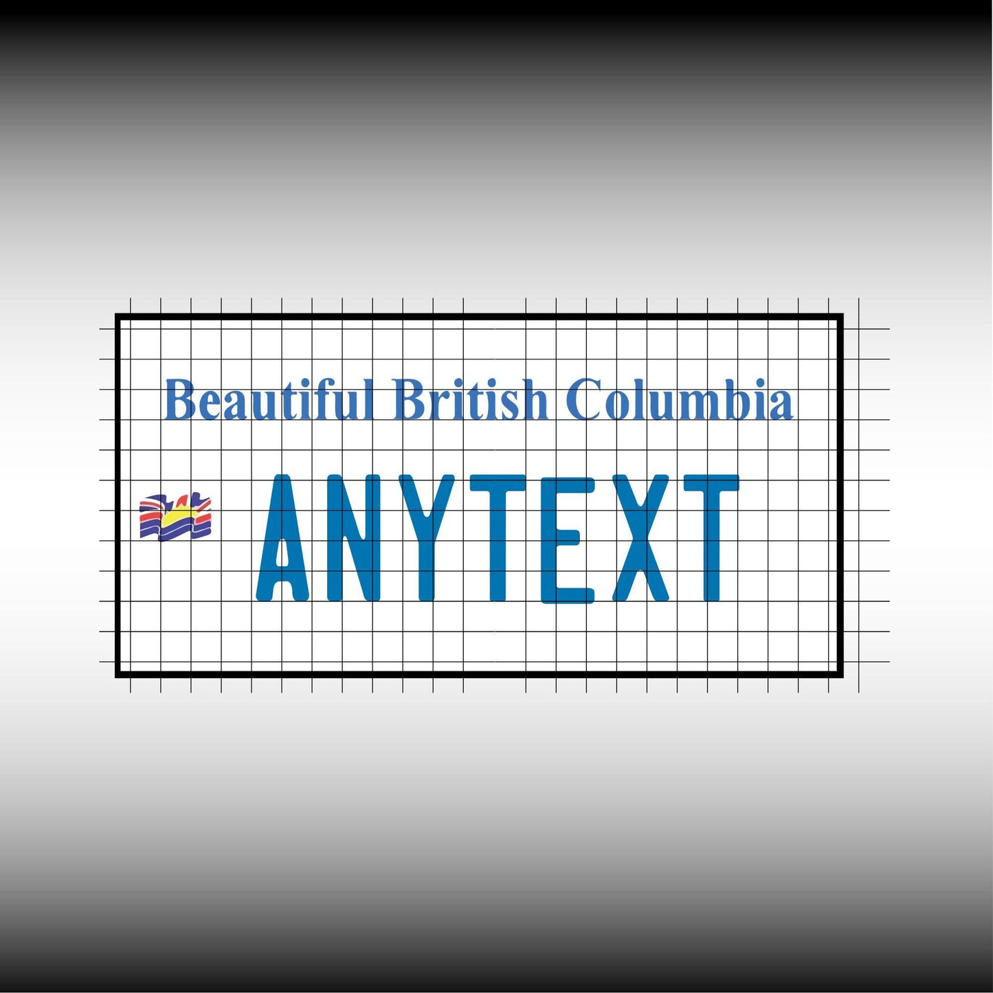 British Columbia Canada Blank License Plate File