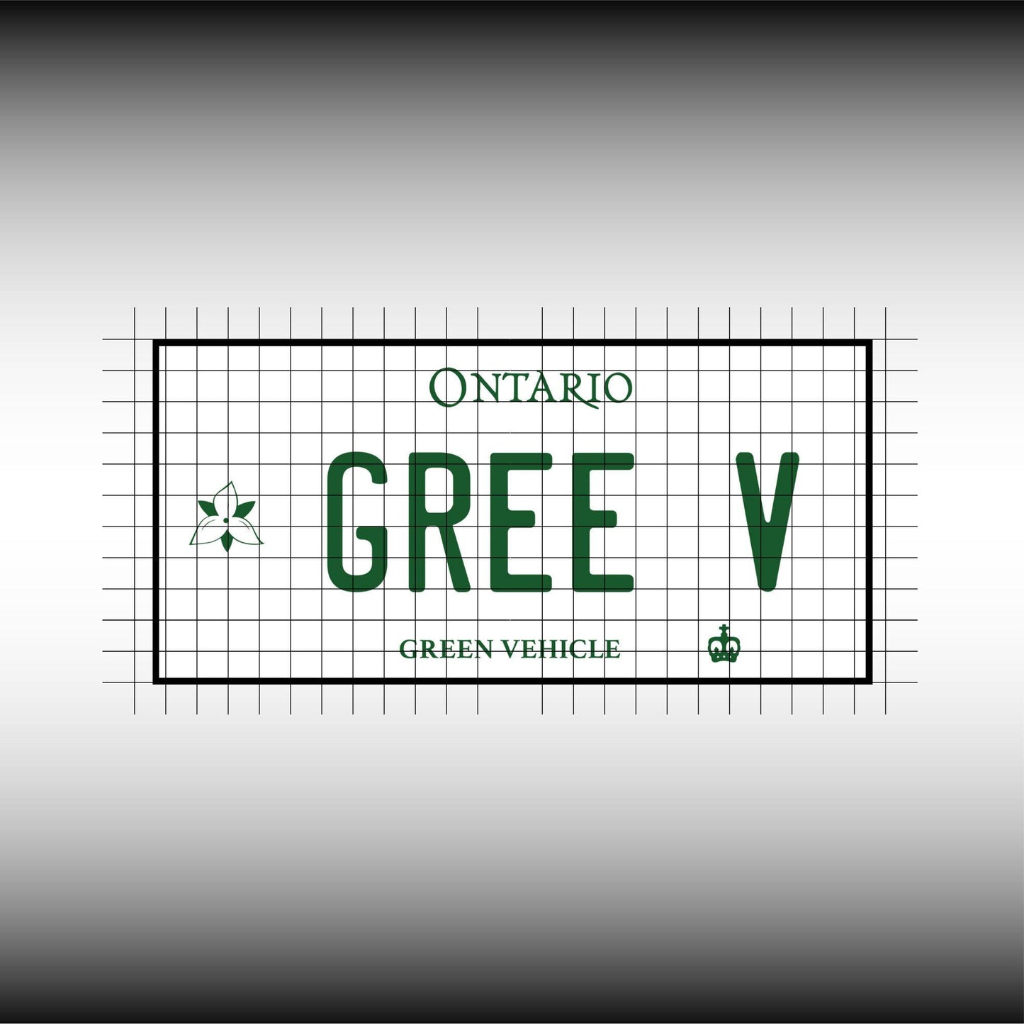 Ontario Green Vehicle ON Canada Blank License Plate Inspired Downloadable Printable High-Quality 300dpi DIY Unique Project svg, Silhouette