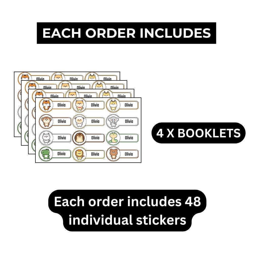 Kids Name Stickers for Backpacks