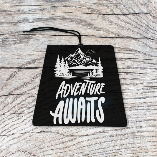 Adventure Awaits Car Hangings - Harkak Creative