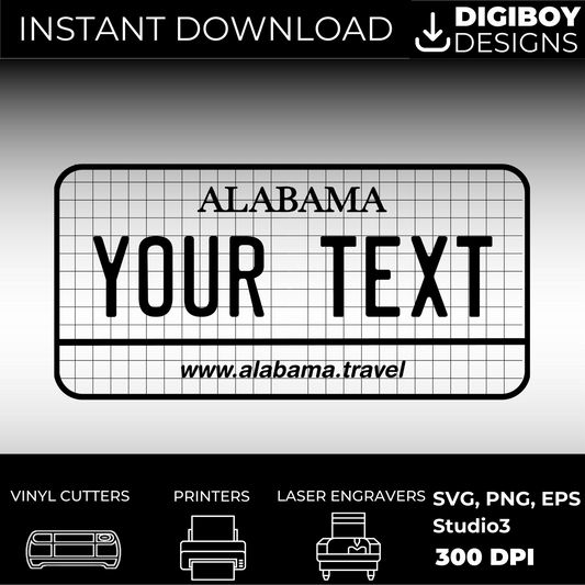 Alabama License Plate File - Harkak Creative