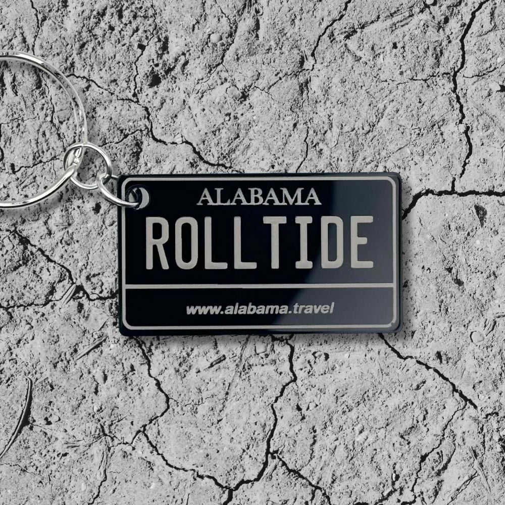 Alabama License plate keychain souvenir tags - Harkak Creative