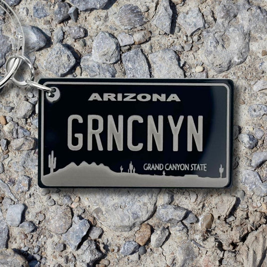 Arizona License plate keychain souvenir tags - Harkak Creative