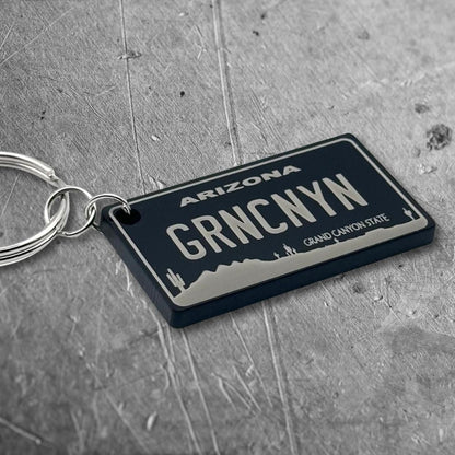 Arizona License plate keychain souvenir tags - Harkak Creative