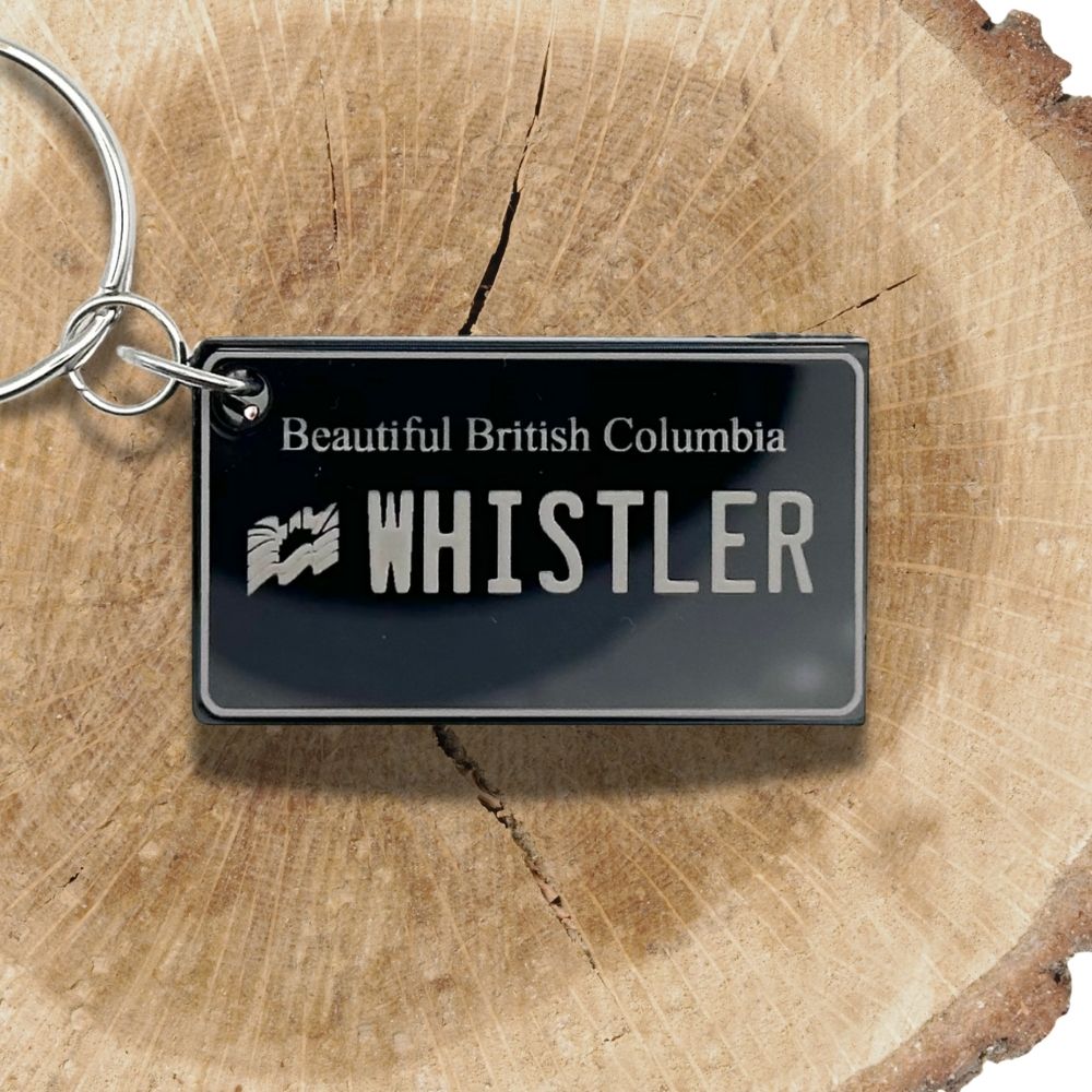 British Columbia License plate keychain souvenir tags - Harkak Creative