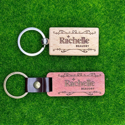 Business name keychain with logo - Harkak Creative