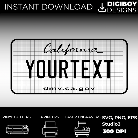 California License Plate File - Harkak Creative