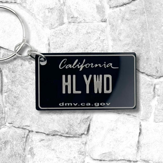 California License plate keychain souvenir tags - Harkak Creative