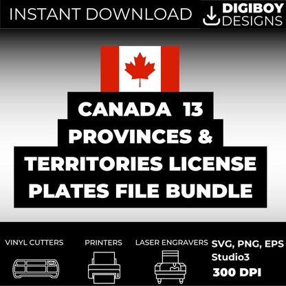 Canada License Plate Files Bundle - Harkak Creative