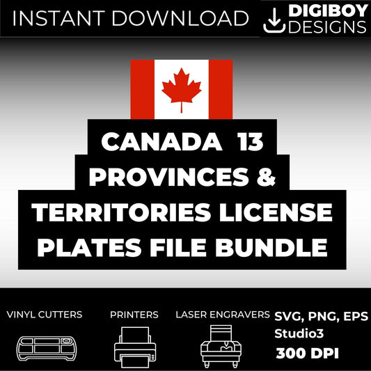 Canada License Plate Files Bundle - Harkak Creative