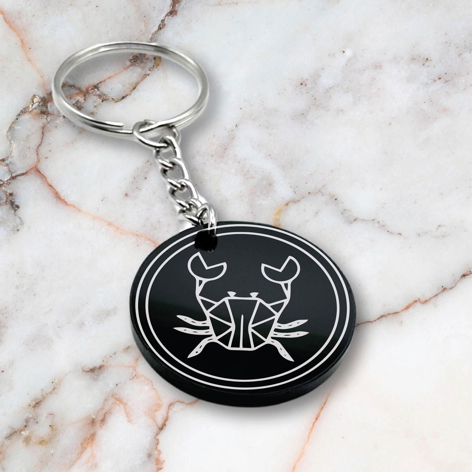 Cancer - Zodiac Sign Keychain - Harkak Creative