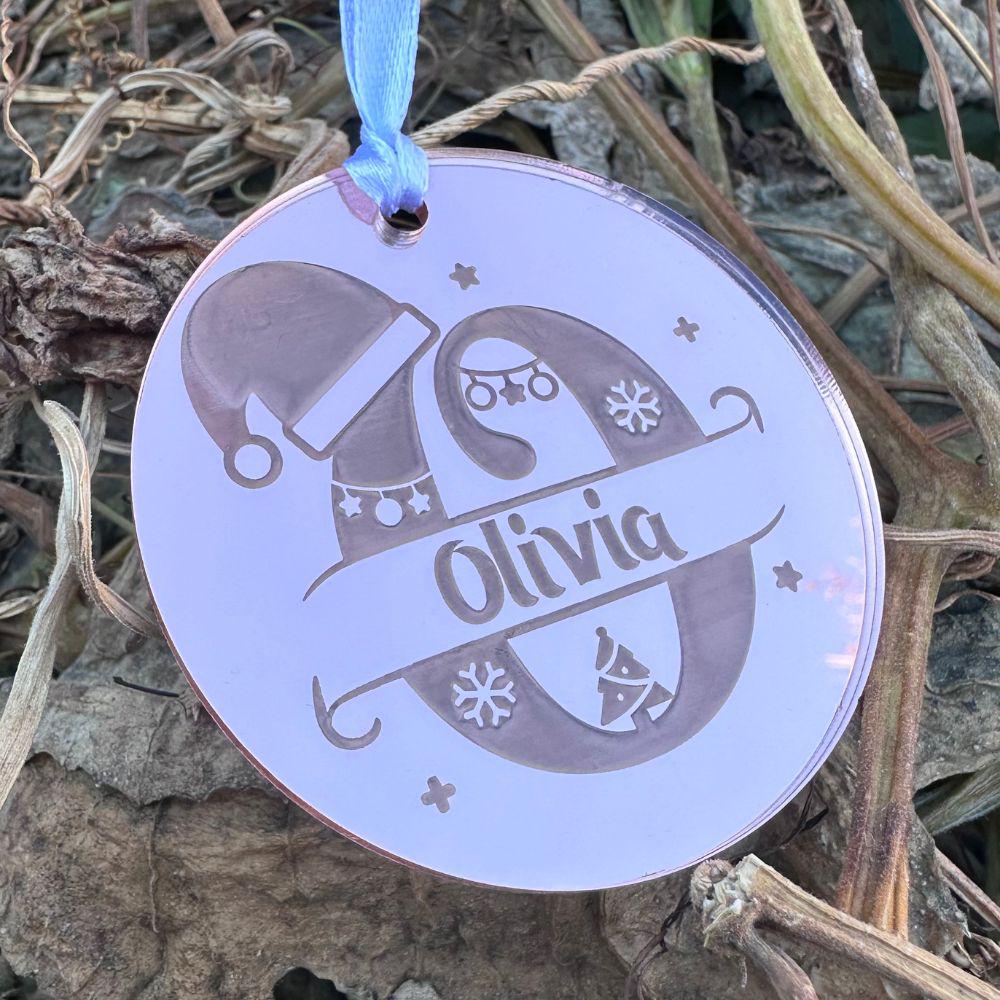 Christmas Decor Monogram Ornaments - Harkak Creative