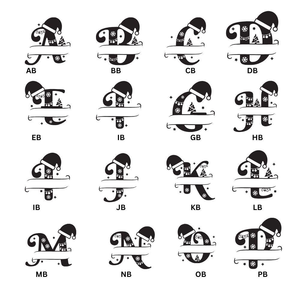 Christmas Decor Monogram Ornaments - Harkak Creative