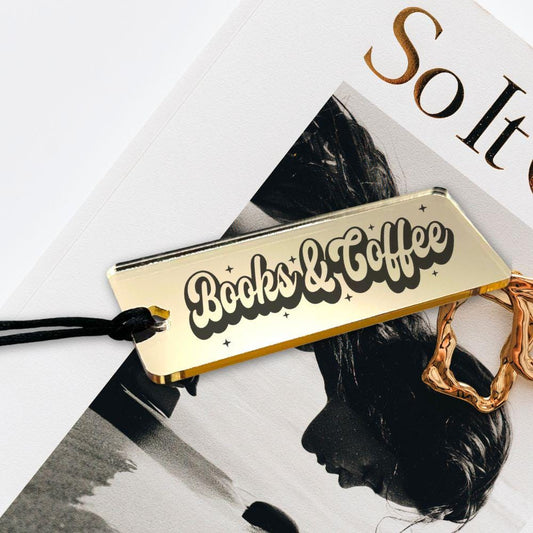 Coffee & Book Acrylic Bookmark - Harkak Creative