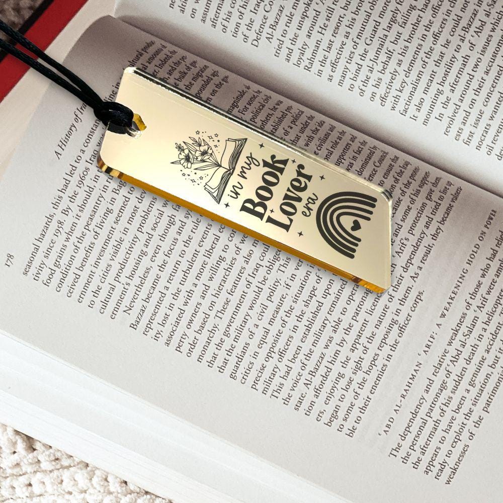 Coffee & Book Acrylic Bookmark - Harkak Creative