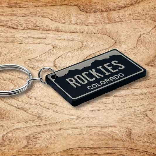 Colorado License plate keychain souvenir tags - Harkak Creative