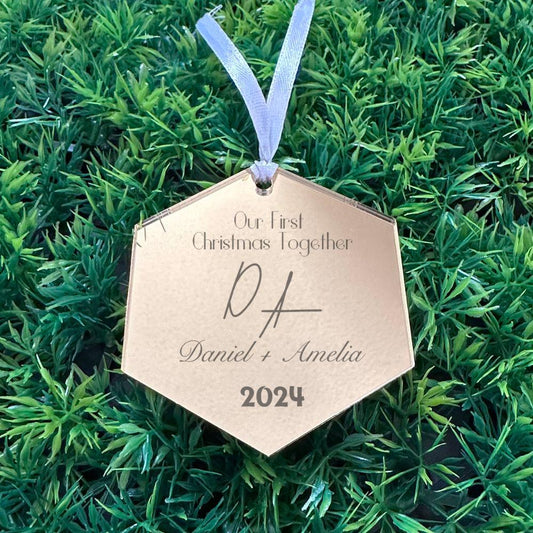 Couple's First Christmas Together Ornaments - Harkak Creative