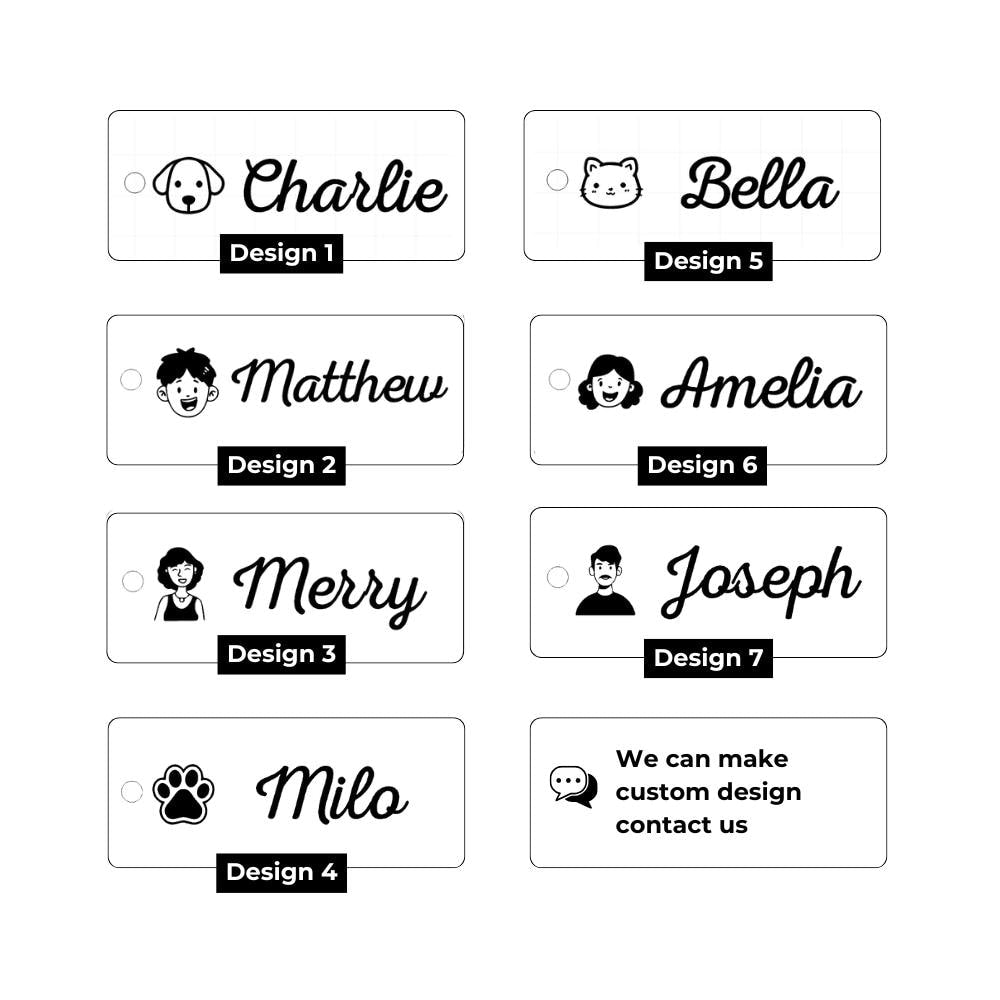 Custom Acrylic Gift Tags with Name - Harkak Creative