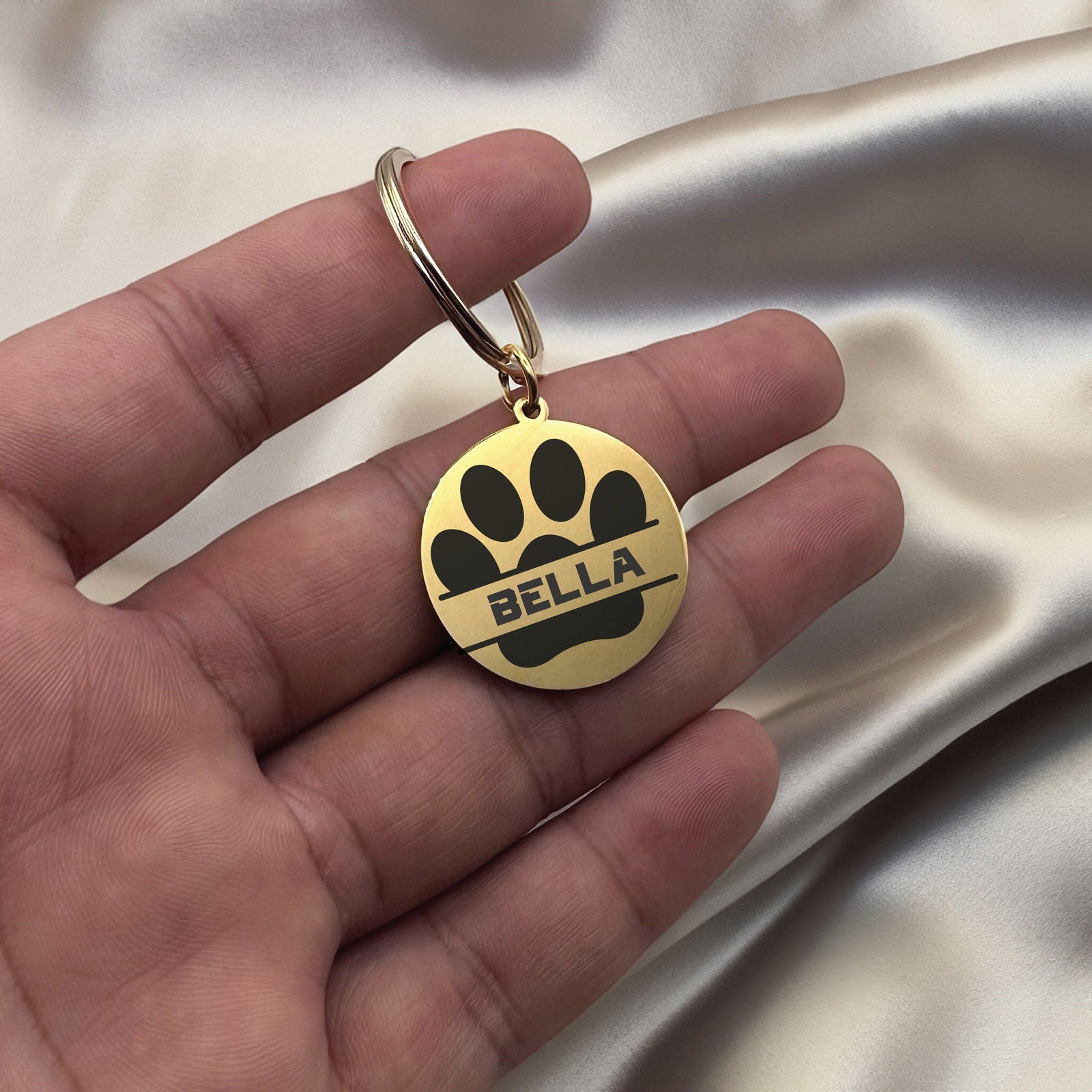 Custom engraved cat tags - Harkak Creative