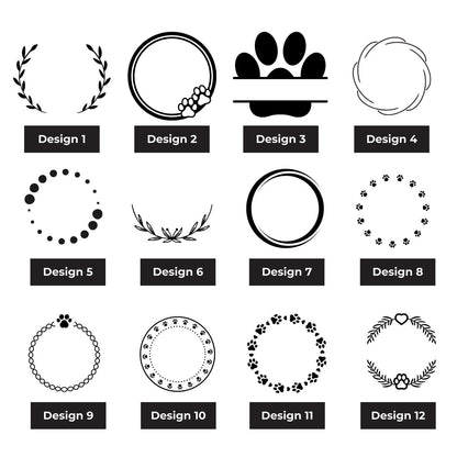 Custom pet collar tags - Harkak Creative