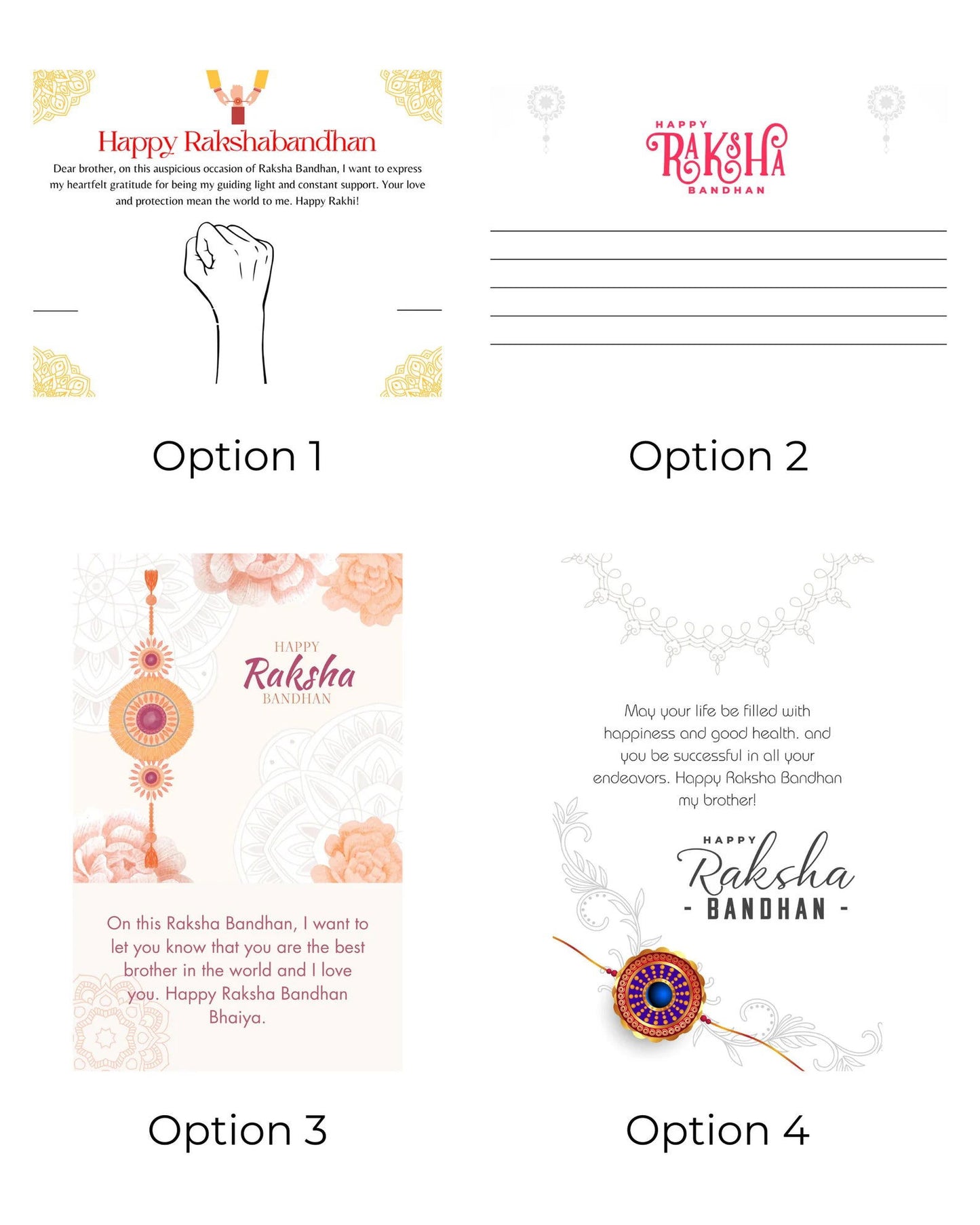 Diamonds and Golden Rakhi - Harkak Creative