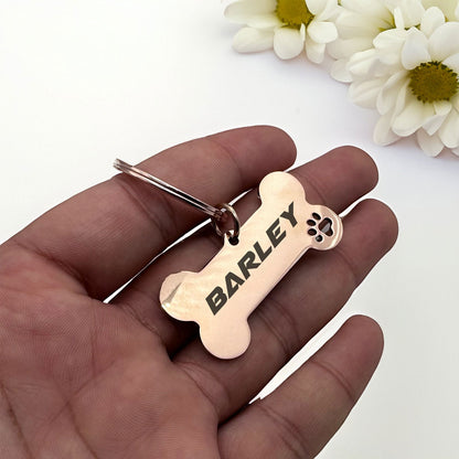 Dog name tags on collar - Harkak Creative