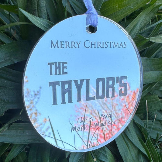 Family Last Name Christmas Ornament - Harkak Creative