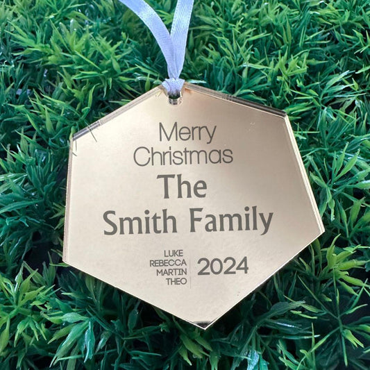 Family Members Christmas Ornament - Harkak Creative