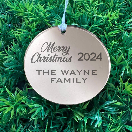 Family Name Christmas Ornament - Harkak Creative