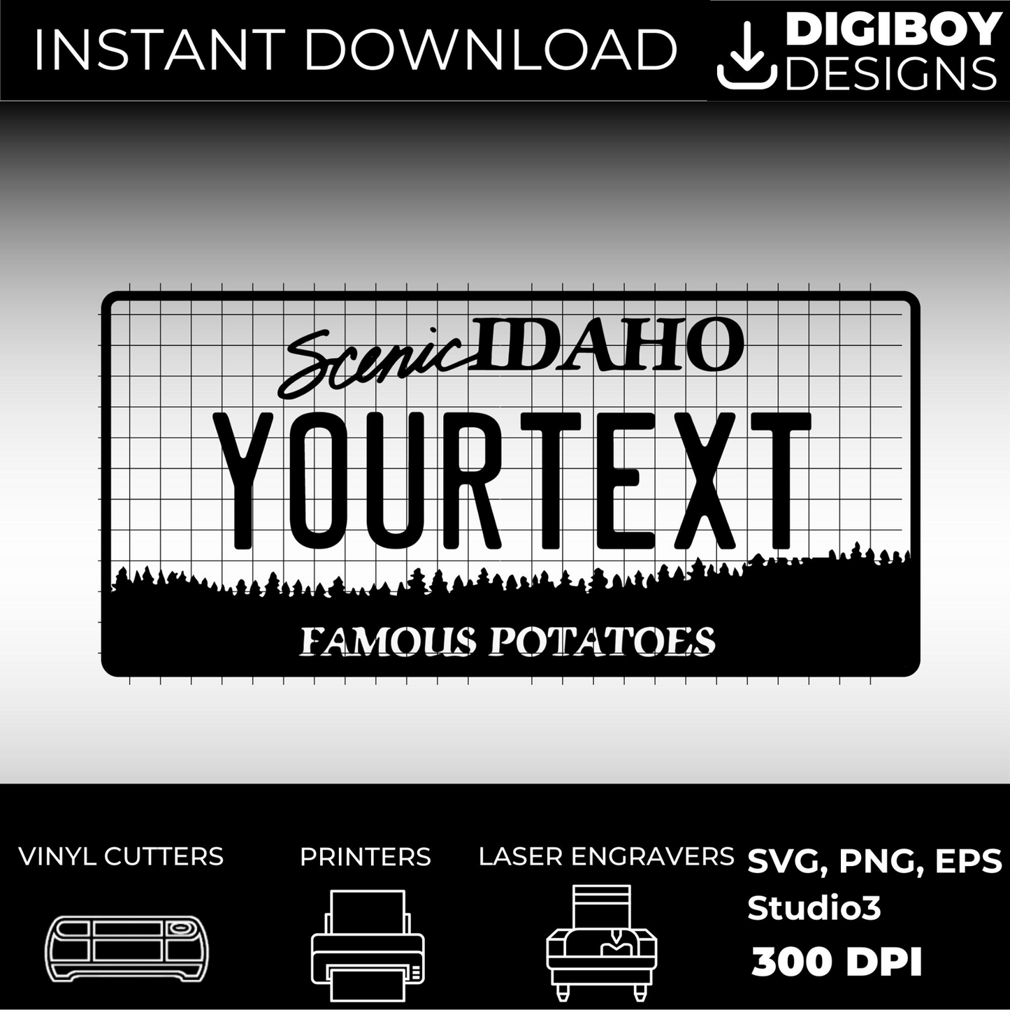 Idaho License Plate File - Harkak Creative