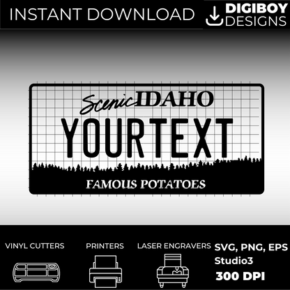 Idaho License Plate File - Harkak Creative