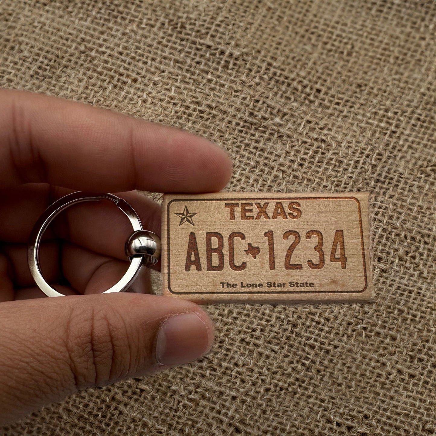 IndianaI USA mini License Plate Keychain - Harkak Creative