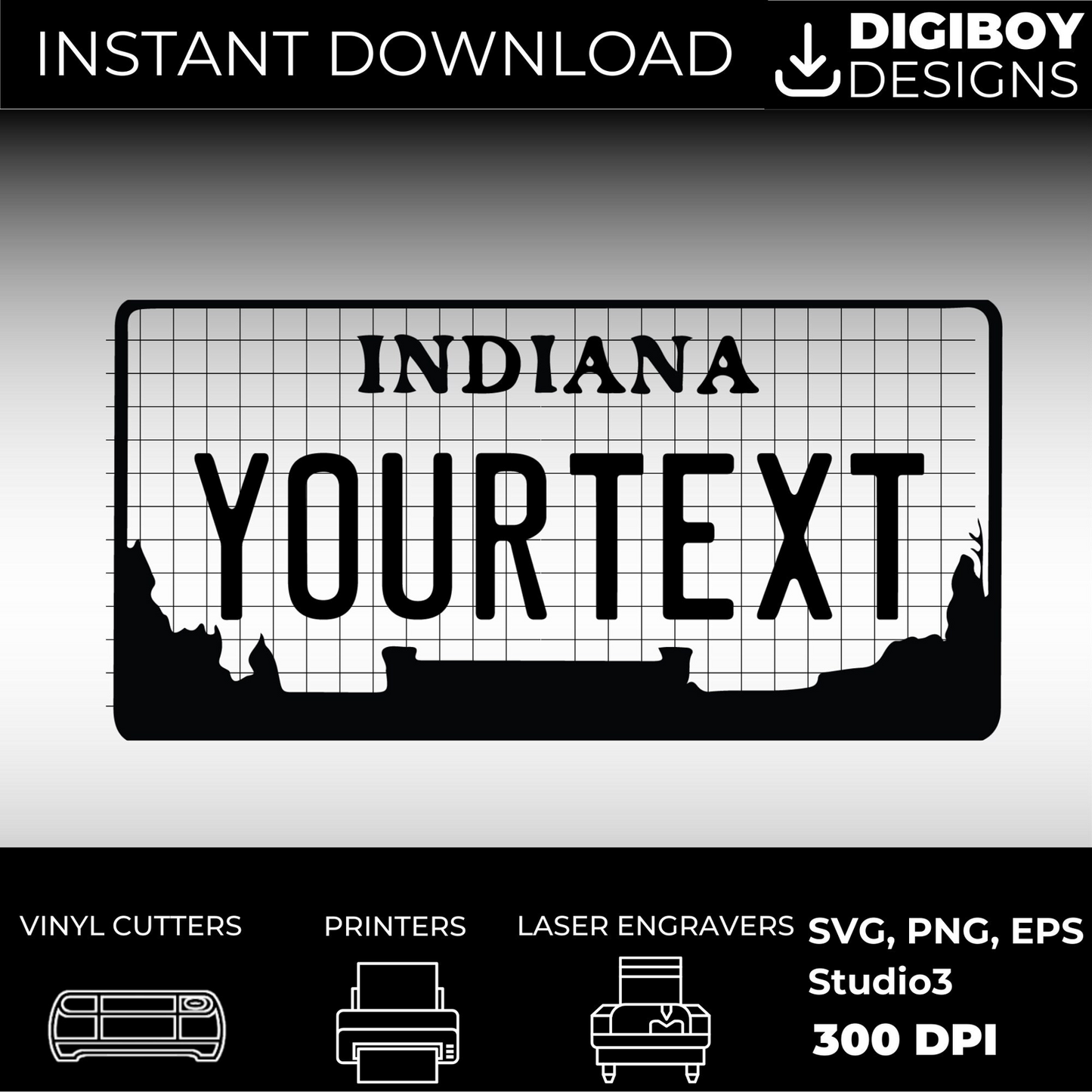 Indiana License Plate File - Harkak Creative