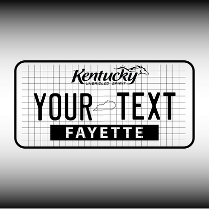 Kentucky License Plate File - Harkak Creative