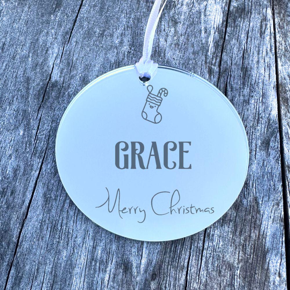 Kids Name Christmas Ornament - Harkak Creative