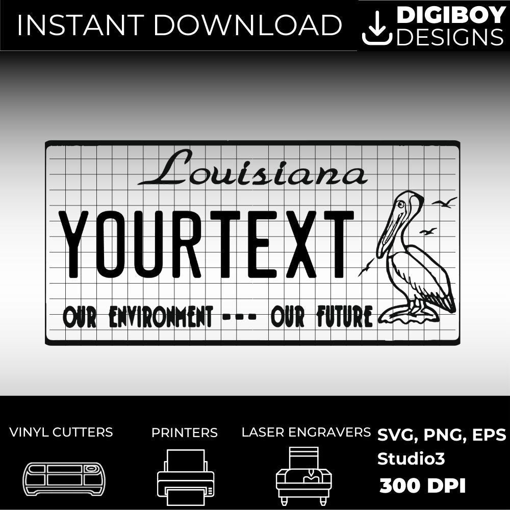 Louisiana License Plate File - Harkak Creative