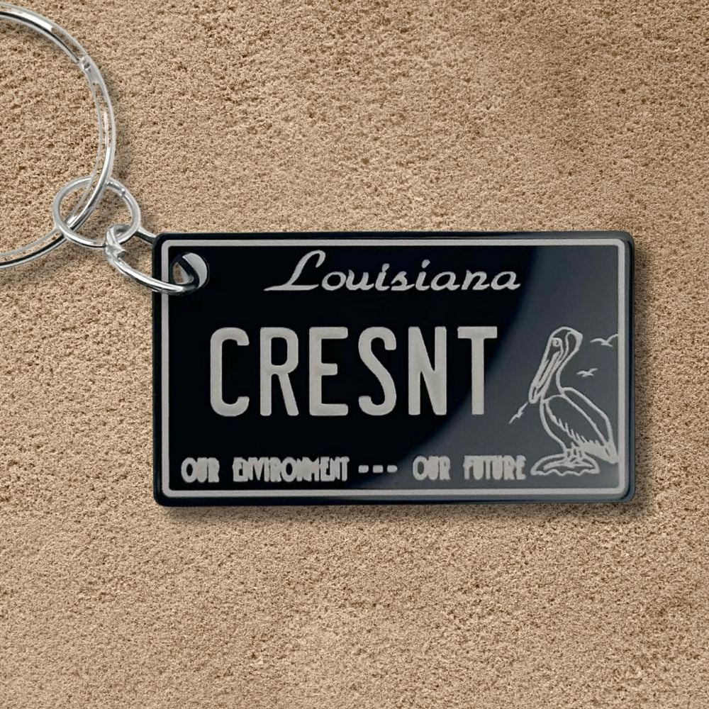 Louisiana License plate keychain souvenir tags - Harkak Creative