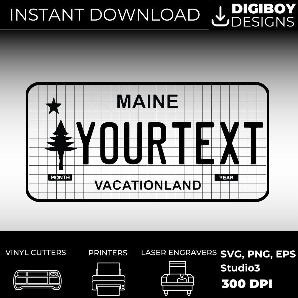 Maine License Plate File - Harkak Creative