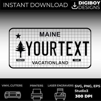 Maine License Plate File - Harkak Creative