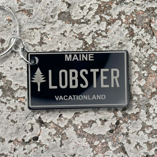 Maine License plate keychain souvenir tags - Harkak Creative