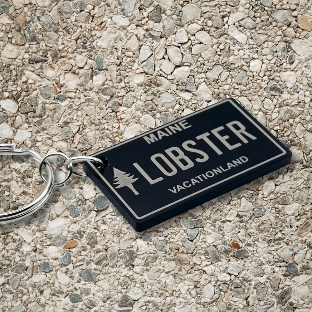 Maine License plate keychain souvenir tags - Harkak Creative