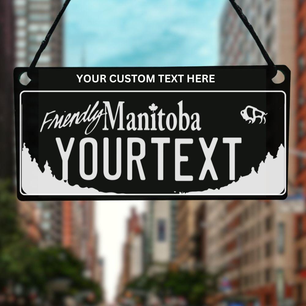 Manitoba Canada License Plate Car Hanger Car Accessory - Harkak Creative