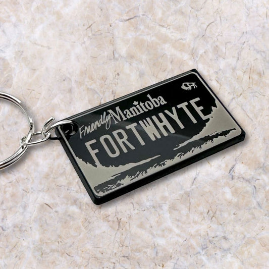 Manitoba License plate keychain souvenir tags - Harkak Creative