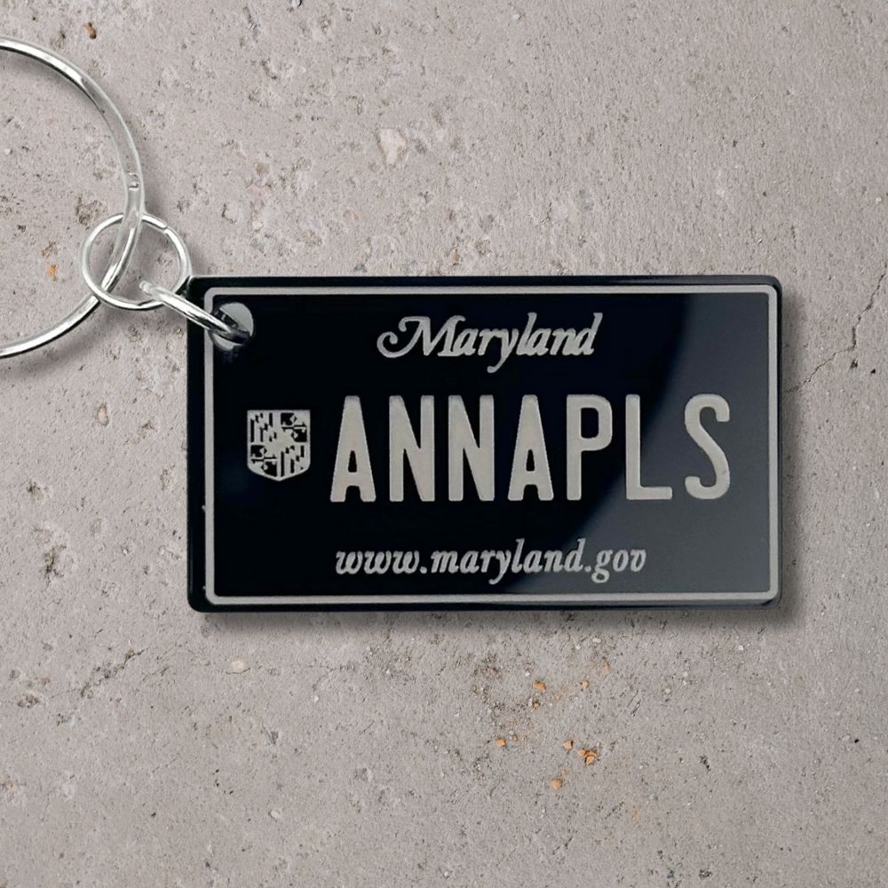 Maryland License plate keychain souvenir tags - Harkak Creative