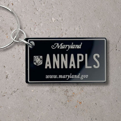 Maryland License plate keychain souvenir tags - Harkak Creative