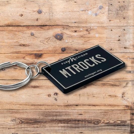 Michigan License plate keychain souvenir tags - Harkak Creative