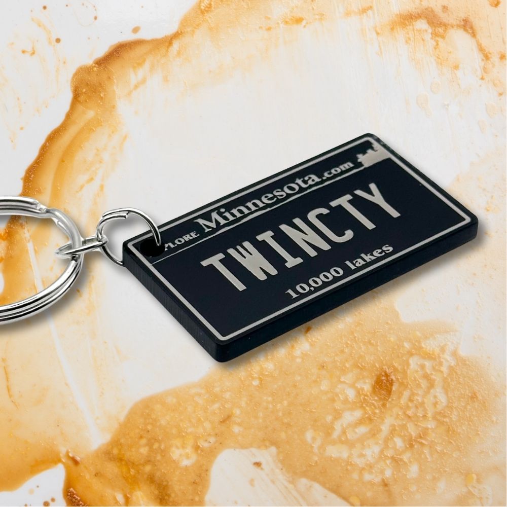Minnesota License plate keychain souvenir tags - Harkak Creative