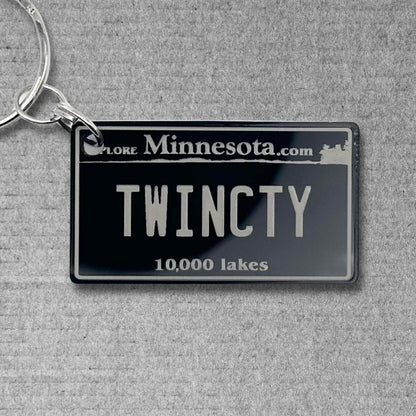 Minnesota License plate keychain souvenir tags - Harkak Creative