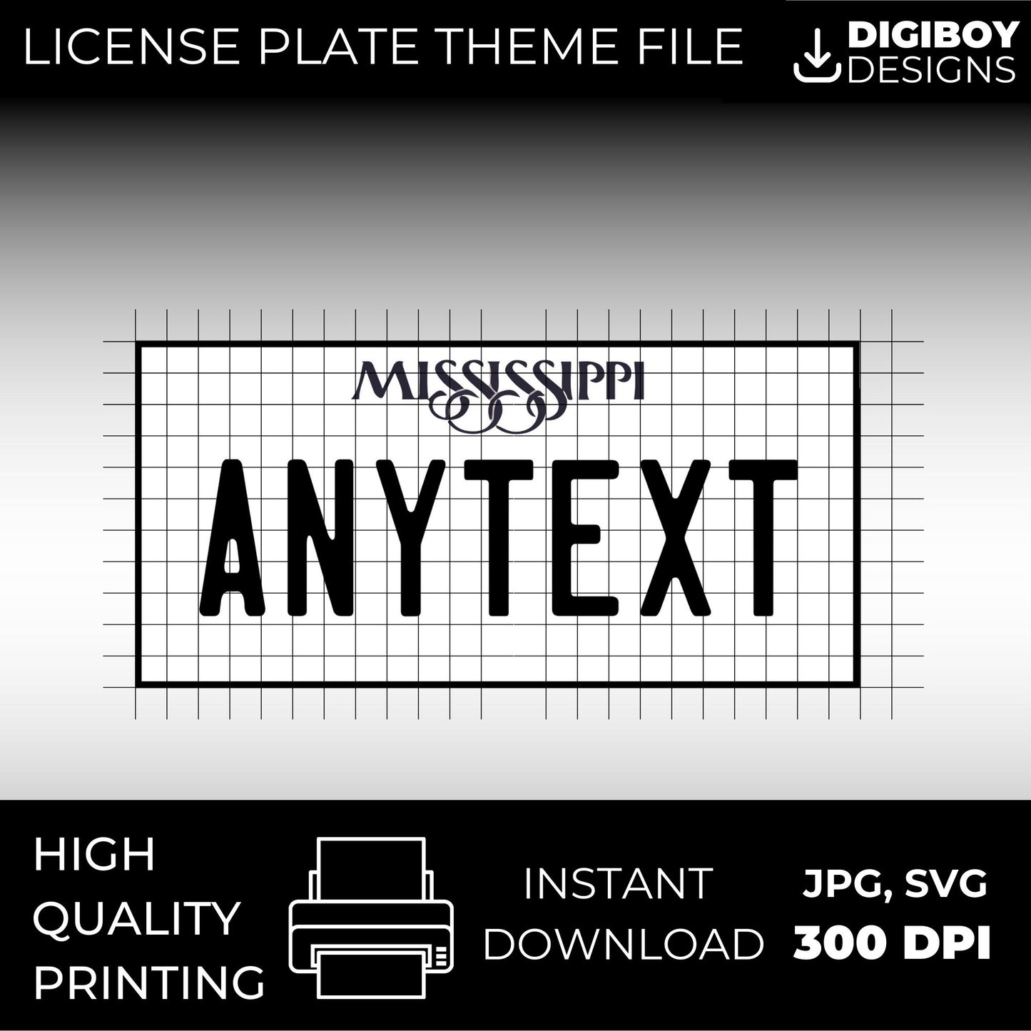 Mississippi USA License Plate File